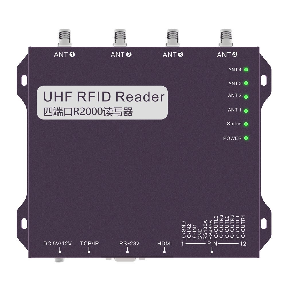 UHF RFID Reader 4 port